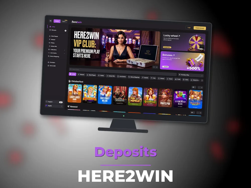 Here2win - Deposits