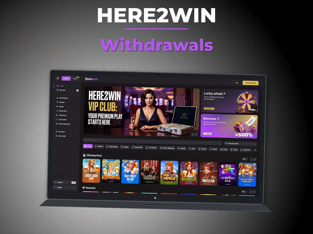 Here2win - Withdrawals