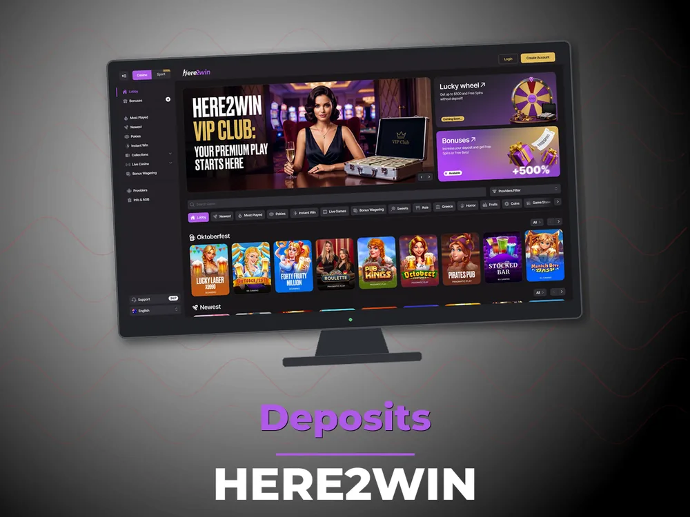 Here2win - Deposits